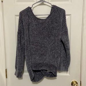 Pink rose gray Knitted sweater size extra large